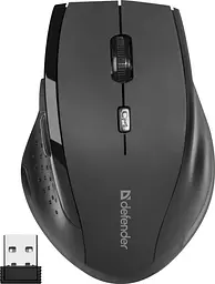 Мишка Defender Accura MM-365, бездротовий, 6 кн. до 1600 dpi, чорна - мініатюра 2