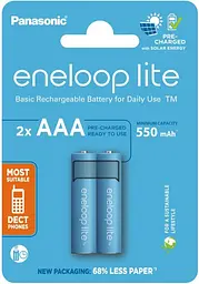 Акумулятор Eneloop NI-MH Lite AAA 550 мАг 2 шт. Panasonic teh0018536