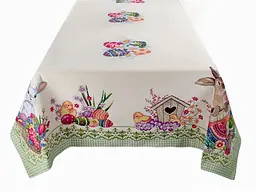 Скатертина  Lefard Home Textile Peeps гобеленова 320x140 см бежево-зелена (732-286) - мініатюра 3