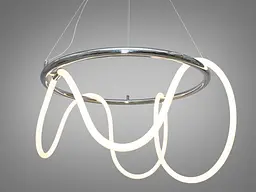 Стельова люстра LED Diasha 9752-D600CH Мотузка, 32W, срібляста, регульована висота, для коридору та вітальні - мініатюра 2