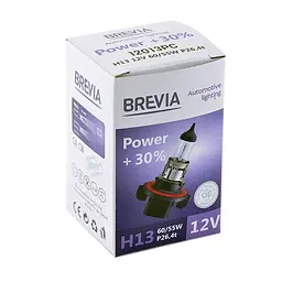 Галогенова лампа Brevia H13 12V 60/55W P26.4t Power +30% CP(12013PC)