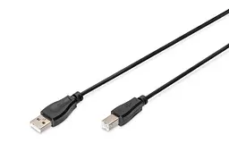Кабель USB, тип A - B M/M, 1,8 м, чорний AK-300102-018-S DIGITUS by ASSMANN