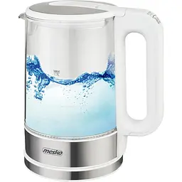 Електрочайник Mesko MS 1301 white 1850-2200Вт 1.7л скло встановлення температури