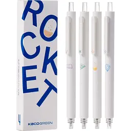 Набір ручок KacoGreen K1028 Rocket Plastic Gel Ink Pen 4шт [118450] - мініатюра 1