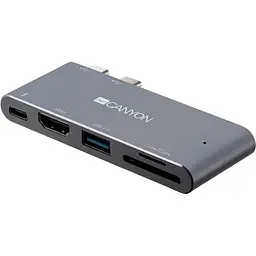 USB-Хаб Canyon DS-5 Multiport Docking Station with 5 port, with Thunderbolt 3 Dual type C male port, 1*Thund (CNS-TDS05DG)