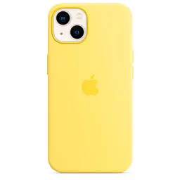 Чохол Silicone Case з MagSafe для Apple iPhone 13 (6.1) (Lemon Zest) ААА [69876]