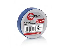 Стрічка ізоляційна INTERTOOL 0.15ммx17ммx20м синя IT-0020 - мініатюра 2
