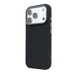 Карбоновый чехол для Apple iPhone 17 Pro Max, LikeCarbon2 MagCase, черный, тонкий защитный чехол-панель из поликарбоната с магнитами N52, MagSafe, противоударный, совместим с беспроводной зарядкой, приподнятые края для защиты камеры, ArmorStandart (ARM86259) - мініатюра 5