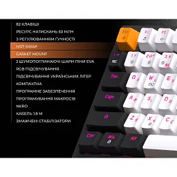 Клавіатура GamePro MK160B Red Switch Black [121462] - мініатюра 9