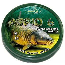 Повідцевий матеріал Katran Coated Braided Hook Links Aspid 6 10m 25lb