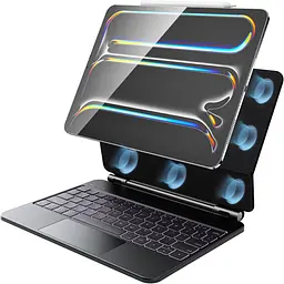 Чохол-клавіатура HOU для iPad Pro 11 дюймів (M4 2024), iPad Pro 2024 11 дюймів (5-го покоління) з клавіатурою, трекпадом