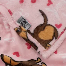 Плед Ardesto Flannel 160х200см, 100% поліестер, песики з сердечками (ART0123PB) - мініатюра 4