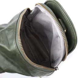 Красива сумка через плече в модному кольорі з екошкіри Vintage 22791 зелена - мініатюра 9