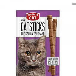 Ласощі для котів Perfecto палички Fine Cat - телятина/індичка (ціна за 1шт)
