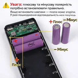 Корпус для Power Bank 8х18650 з Type-C та 2×USB 5V2A – модуль повербанку, бокс для акумуляторів 18650 - мініатюра 3