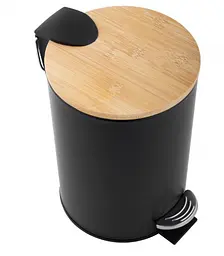 Відро для сміття Yoka Vini black bamboo 3л CH.VINI-BLK, Чорний матовий - мініатюра 2