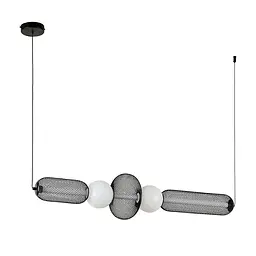 Світильник підвісний LED Levistella 7812028 BK, 12W, 3000K, чорний метал, для вітальні, сучасний стиль