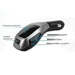 Автомобільний FM Модулятор трансмітер для авто з Bluetooth MP3 AUX передавач UKC X5 - мініатюра 5