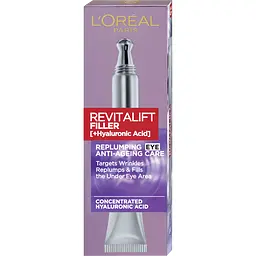 Антивозрастной крем для кожи вокруг глаз L'Oreal Paris Revitalift Filler Восстановитель объема с гиалуроновой кислотой, 15 мл (A8674500)