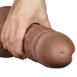 Вібратор Lovetoy Realistic Chubby Dildo 10.5'' 26.6 см коричневий - мініатюра 7