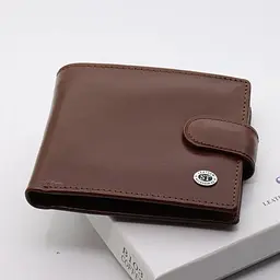 Коричневе чоловіче портмоне з натуральної шкіри з фіксацією ST Leather ST103 9,5 см - мініатюра 7