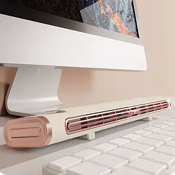 Настільний вентилятор F3 Tower Fan 3 speeds with battery 1200 mAh Biege - мініатюра 6
