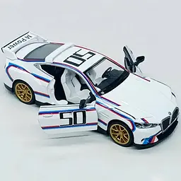 Колекційна металева модель автомобіля Автопром BMW 3.0 CSL з інерцією, світлом та звуком 1:34 - мініатюра 5
