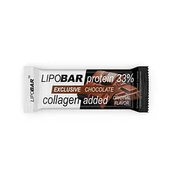 Батончик LipoBar Exclusive Protein Bar, 50 грам збагачений біоактивним колагеном Peptan - Шоколад