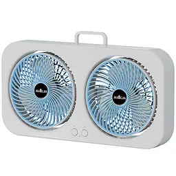 Настільний вентилятор F105 Dual-Fan Design 1800mAh Blue