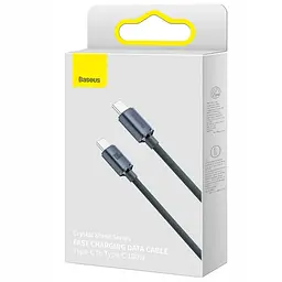 Дата кабель Baseus Crystal Shine Series Type-C to Type-C 100W (2m) (CAJY00070) Black - мініатюра 4