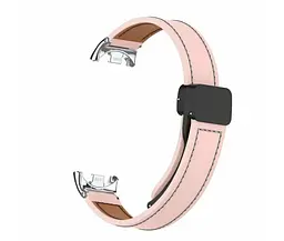 Шкіряний ремінець для XiaomiBand 8 Рожевий - мініатюра 2