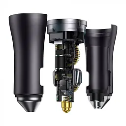 Автомобільний зарядний пристрій Baseus Golden Contactor Dual Fast Charger C+C 40W CGJP000013 Dark Gray - мініатюра 3