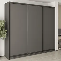 Шафа-купе тридверна MebelStar Комбо BG 3ДСП 260x45x240 см Антрацит (MBS-9436)
