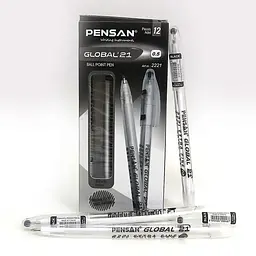 Ручка масляна Global Pensan, чорна, 12 шт.