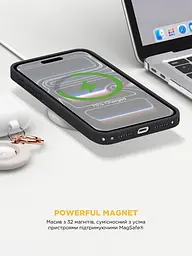 Силиконовый чехол с MagSafe для Apple iPhone 17 Pro, ICON2 MagCase, черный, противоударный, панель с мягкой подкладкой, защита всего корпуса, поддержка беспроводной зарядки, совместим с защитными стеклами и пленками, ArmorStandart (ARM86248) - мініатюра 8