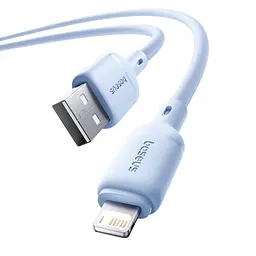 USB кабель Baseus Silky Series USB to Lightning 2.4A 1m синій P10377702313-00 - мініатюра 4