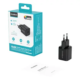 Мережевий зарядний пристрій Choetech PD5012 mini PD30W GAN A+C Black (43-00141) - мініатюра 3