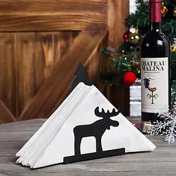 Серветниця металева Nice & Cozy Moose M для серветок 12х12 см чорна - мініатюра 2