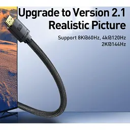 Кабель Baseus High Definition HDMI 8K V2.1 1m Black (CAKGQ-J01) [134216] - мініатюра 5