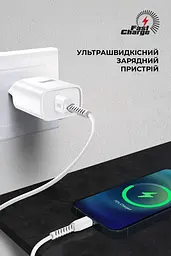 Мережевий зарядний пристрій ArmorStandart AR012 1хUSB 24W with Lightning cable White (ARM69894) - мініатюра 3