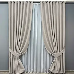Комплект штор VR-Textil Eclipse блекаут 2 шт 100x270 см попелястий (1818ш) - мініатюра 2