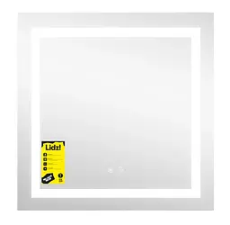 Дзеркало Lidz Kubis (KU1) 700х700 мм, прямокутне, з LED-підсвічуванням Touch LDKU70070049287 - мініатюра 3