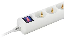 Подовжувач мережевий 2E Power Extension 3 Type F 1.5m 16A White - мініатюра 4