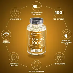 Вітамін IronMaxx Vitamin C 1000 мг 100 капсул - мініатюра 3