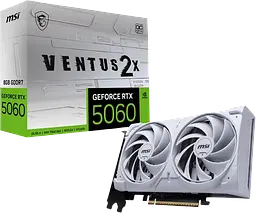 Відеокарта GeForce RTX 5060 8GB MSI Ventus 2X OC White (RTX 5060 8G VENTUS 2X OC WHITE)