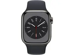 Смарт-годинник Apple Watch Series 8 GPS + Cellular 45mm Graphite S. Steel Case w. Midnight S. Band (MNKU3)