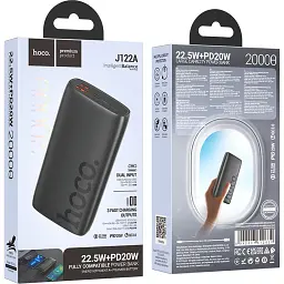 Зовнішній акумулятор Hoco Respect J122A 20000mAh 22.5W Black (612630) [110906] - мініатюра 8