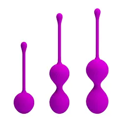 Вагінальні кульки Pretty Love Kegel Balls Set Pink, 3 шт. - мініатюра 3