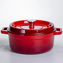 Кокотниця чавунна емальована 5,5 л, червоний Yongkang HP-FLG-5 RED
