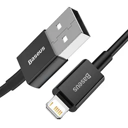 USB кабель Baseus Superior Series Fast Charging Data Cable USB to iP 2.4A 2m чорний CALYS-C01 - мініатюра 3